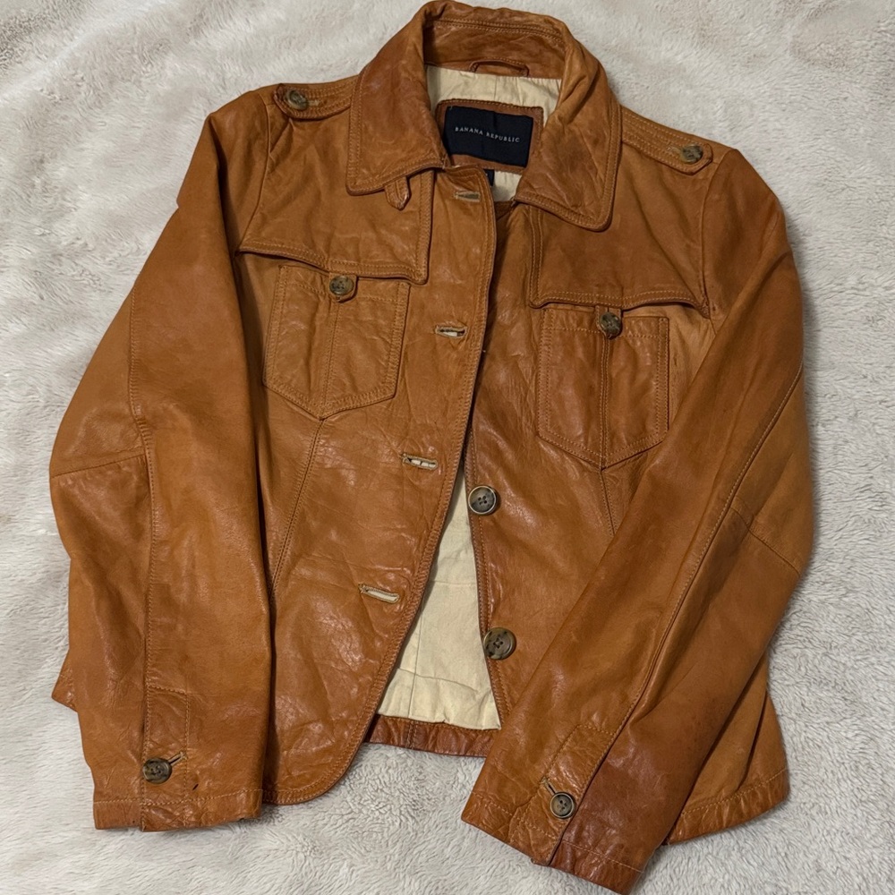 Banana Republic Brown Leather Jacket